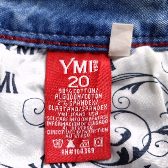 Ymi Wanna Betta Butt? Womens Skinny Jeans 20W Distressed Light Wash Mid Rise - Picture 8 of 8